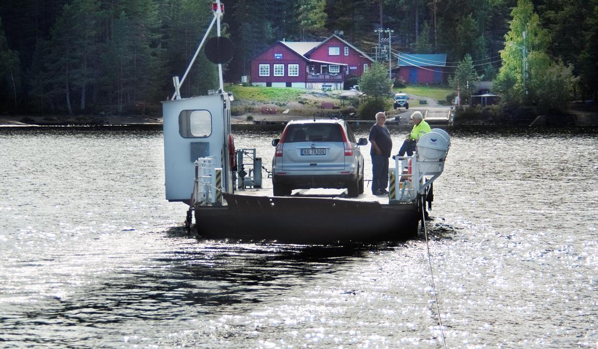 Fjoneferga (The Fjone Ferry) -  Norway's smallest cabel ferry with capacity for only 3 cars